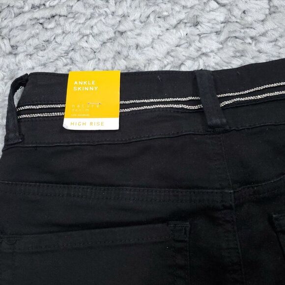 Nature Denim Kancan Ankle Skinny High Rise Jeans Chain Black Size 3 25 Stretch - Picture 4 of 11